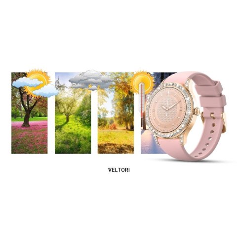 Smartwatch Damski VELTORI VT360-1 Różowy Pasek Silikonowy VELTORI
