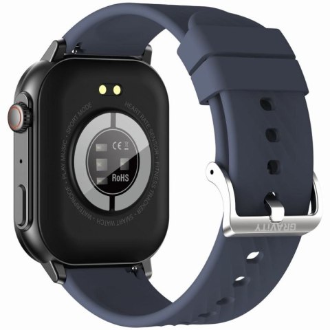 Smartwatch Gravity GT15-4 Niebieski Pasek Silikonowy + Tytanowa Bransoleta Gravity