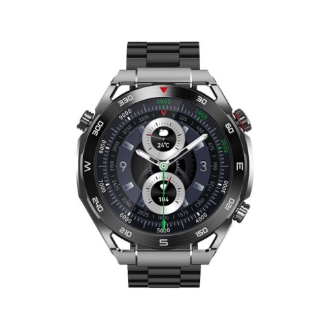 Smartwatch VELTORI VT100-1 + Czarny Pasek Silikonowy + Czarny Eko Skóra VELTORI