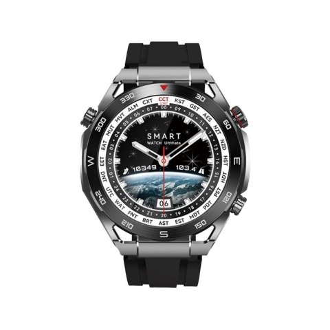 Smartwatch VELTORI VT100-1 + Czarny Pasek Silikonowy + Czarny Eko Skóra VELTORI