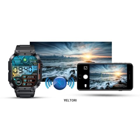 Smartwatch VELTORI VT200-1 Czarny Pasek Silikonowy VELTORI
