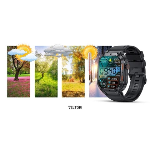 Smartwatch VELTORI VT200-1 Czarny Pasek Silikonowy VELTORI