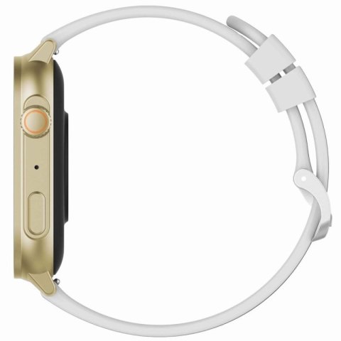 Smartwatch Damski GRAVITY GT15-10 Biały Pasek Silikonowy + Złota Bransoleta Gravity