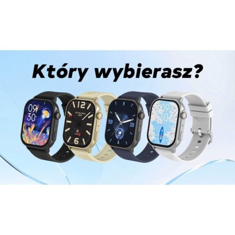 Smartwatch Damski GRAVITY GT15-10 Biały Pasek Silikonowy + Złota Bransoleta Gravity