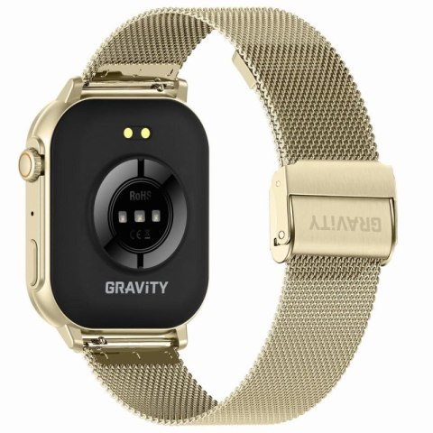 Smartwatch Damski GRAVITY GT15-11 Granatowy Pasek Silikonowy + Złota Bransoleta Gravity
