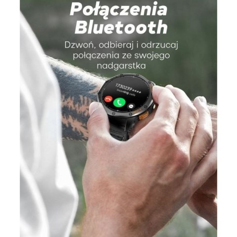 Smartwatch Męski GRAVITY GPS GT24-2 Czarny Pasek Silikonowy + Biały Pasek Silikonowy Gravity