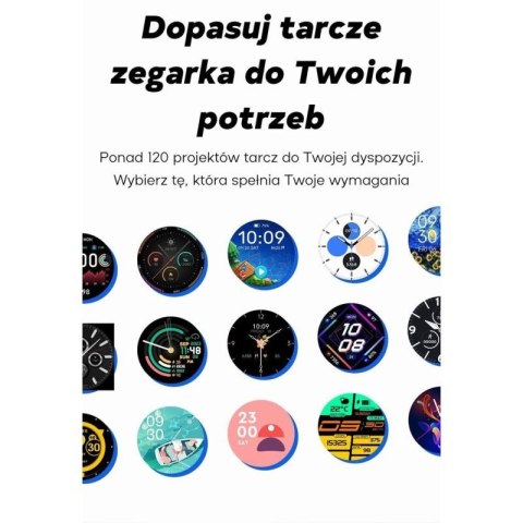 Smartwatch Damski GRAVITY GT12-1 Czarny Pasek Silikonowy + Czarna Bransoleta Gravity