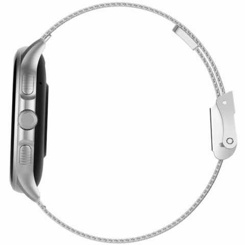 Smartwatch Damski GRAVITY GT12-6 Fioletowy Pasek Silikonowy + Srebrna Bransoleta Gravity