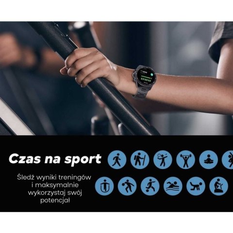 Smartwatch Męski GRAVITY GT16-2 Black / Czarna Bransoleta Gravity