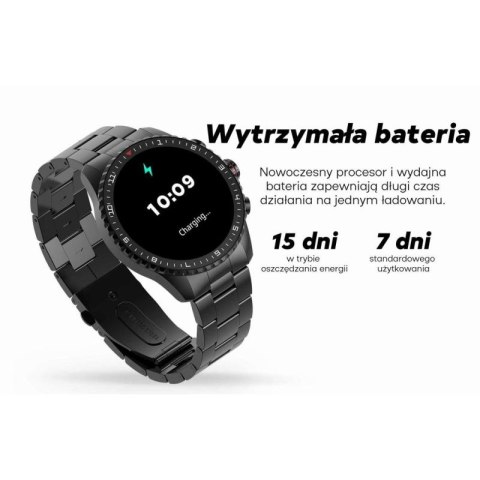 Smartwatch Męski GRAVITY GT16-2 Black / Czarna Bransoleta Gravity