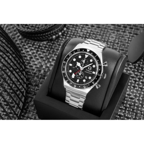 Zegarek Męski TIMEX Q Timex 3-Time Zone Chronograph TW2V69800 + BOX Timex
