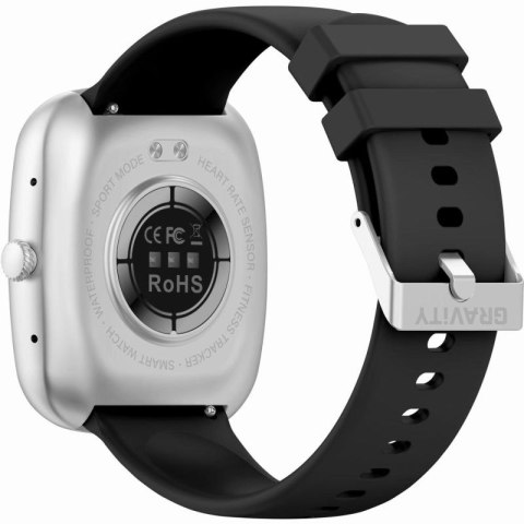 Smartwatch Damski GRAVITY GT18-5 Czarny Pasek Silikonowy + Szary Pasek Gravity
