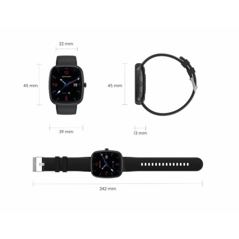 Smartwatch Damski GRAVITY GT18-5 Czarny Pasek Silikonowy + Szary Pasek Gravity