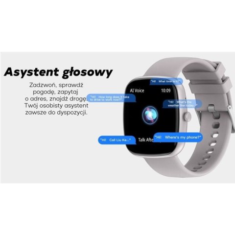 Smartwatch Damski GRAVITY GT18-8 Beżowy Pasek Silikonowy + Biały Pasek