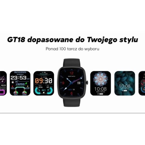 Smartwatch Damski GRAVITY GT18-8 Beżowy Pasek Silikonowy + Biały Pasek