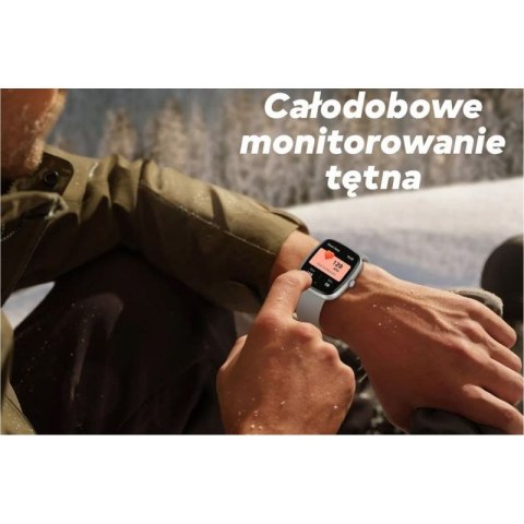 Smartwatch Damski GRAVITY GT18-8 Beżowy Pasek Silikonowy + Biały Pasek
