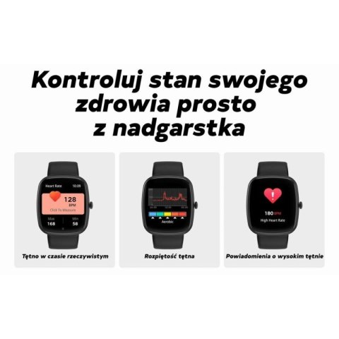 Smartwatch Damski GRAVITY GT18-8 Beżowy Pasek Silikonowy + Biały Pasek