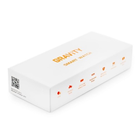 Smartwatch Damski GRAVITY GT28-10 Pasek + Bransoleta Biało Srebrny Gravity
