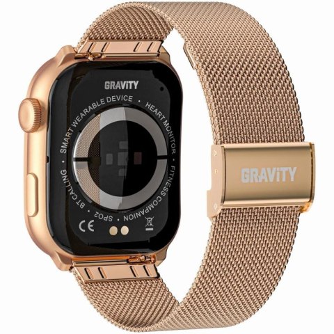 Smartwatch Damski GRAVITY GT28-6 Pasek + Bransoleta Różowe złoto Różowy Gravity