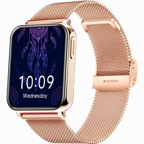 Smartwatch Gravity Różowe Złoto Czarny 2 Paski GT17-5 Gravity