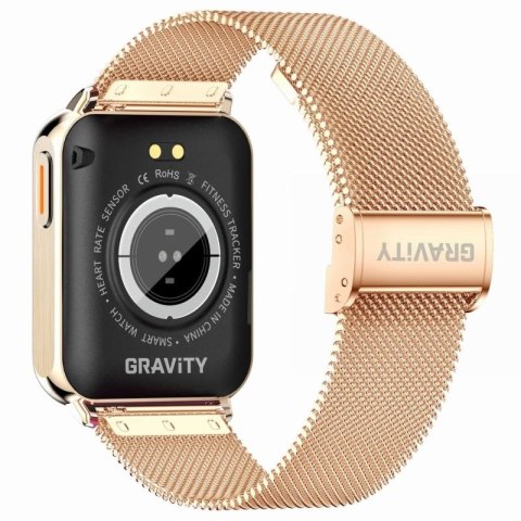 Smartwatch Gravity Różowe Złoto Czarny 2 Paski GT17-5 Gravity