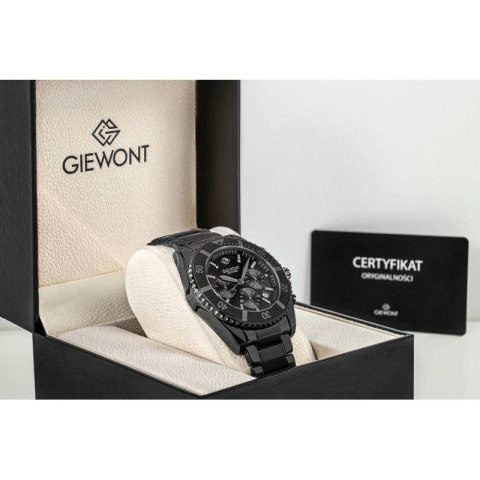 Zegarek Męski Giewont Chronograph Sapphire Czarno Tytanowy GW3970-B1 Giewont