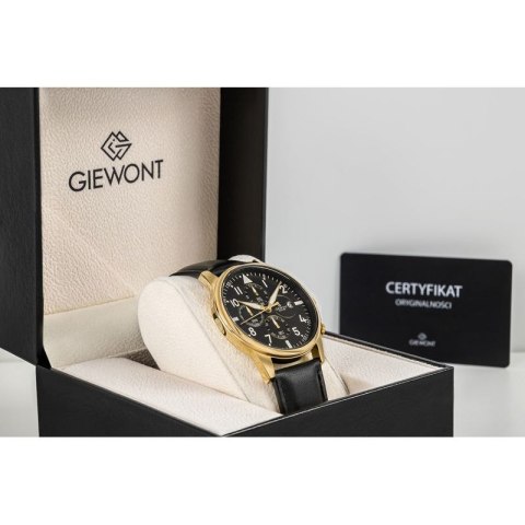Zegarek Męski Giewont Chronograph Sapphire Czarno Złoty GW5630-A4 Giewont