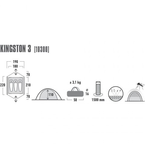 Namiot High Peak Kingston 3 niebiesko szary 10300 High Peak
