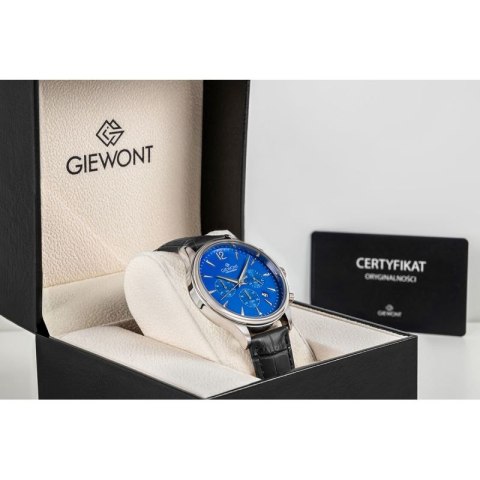 Zegarek Męski Giewont Chronograph Sapphire Czarno Niebieski GW6310-A3 Giewont
