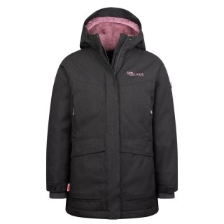 Kurtka ocieplana Trollkids Girls Oslo Coat PRO wodoodporna dla dziewczynki szara (456-609) Trollkids