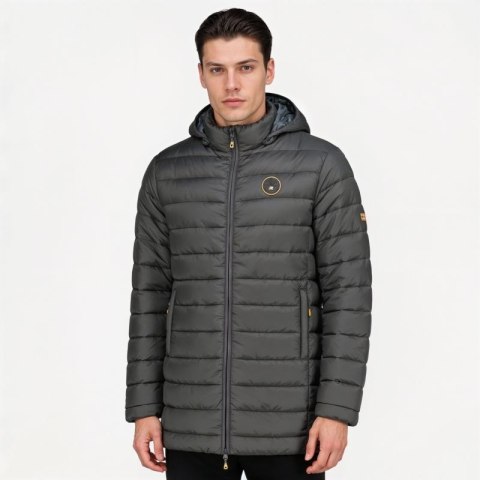 Kurtka męska Geographical Norway AMIGOMAP LONG HOOD DB DGREY MEN 233 DARK GREY (WZ5086H/GN-GRIS FONCÉ)