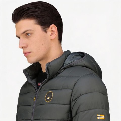 Kurtka męska Geographical Norway AMIGOMAP LONG HOOD DB DGREY MEN 233 DARK GREY (WZ5086H/GN-GRIS FONCÉ)