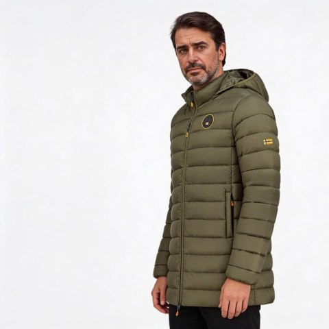 Kurtka męska Geographical Norway AMIGOMAP LONG HOOD DB KAKI MEN 233 KAKI (WZ5087H/GN-KAKI)