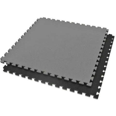 Mata do ćwiczeń z Ceryfikatem Bezpieczeństwa - Puzzle 1x1m - Czarno - Szara 2 cm
