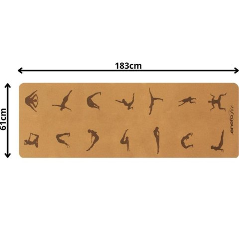 KORKOWA MATA DO JOGI SKŁADANA 183x61x0.4CM ENERO FIT Enero Fit