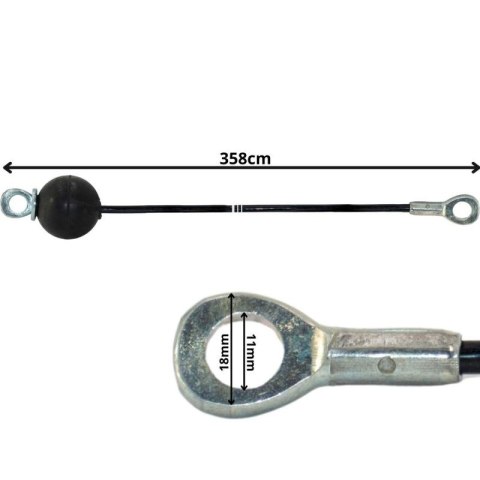 LINKA DO ATLASU 358CM OCZKO OCZKO STALOWE ODBOJNIK GUMOWY