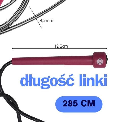 SKAKANKA SZYBKOŚCIOWA PVC 285CM RÓŻOWA ENERO FIT Enero