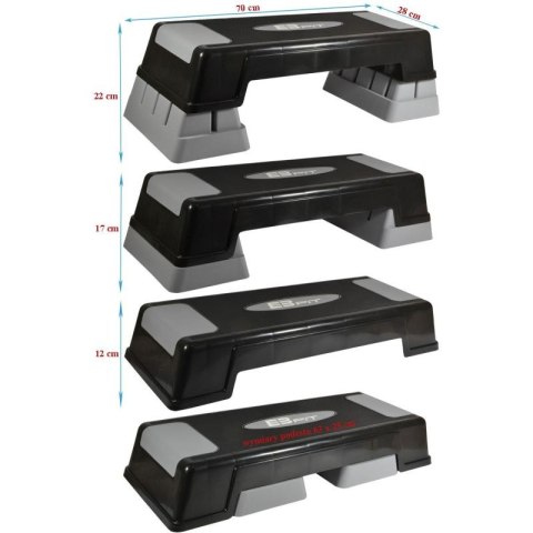STEP DO AEROBICU 70X28CM 3 STOPNIOWA REGULACJA ENERO FIT Enero