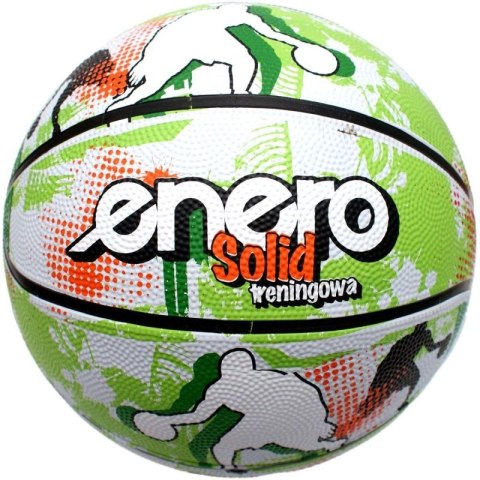 PIŁKA DO KOSZYKÓWKI ENERO SOLID R.7 ZIELONO-BIAŁA Enero