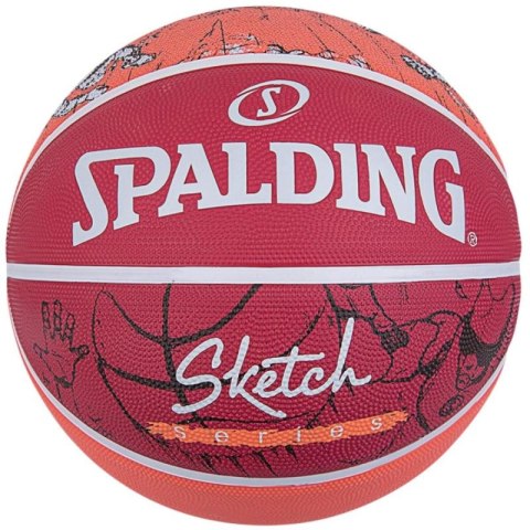 PIŁKA DO KOSZYKÓWKI SPALDING SKETCH JUMP R.7 CZERWONO POMARAŃCZOWY Spalding