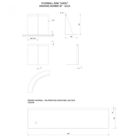 Banda TEMPISH Floorball 40x20m Tempish