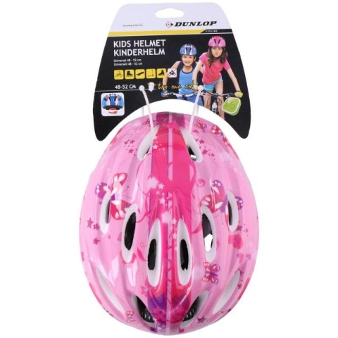 KASK ROWEROWY DZIECIĘCY REGULOWANY DUNLOP R. (48-52CM ) PINK Dunlop