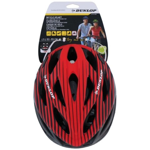 KASK ROWEROWY REGULOWANY DUNLOP R.L CZERWONY Dunlop
