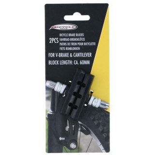 KLOCKI HAMULCOWE 2SZT MOCOWANIE NA NAKRĘTKI 60MM BICYCLE GEAR Bicycle Gear