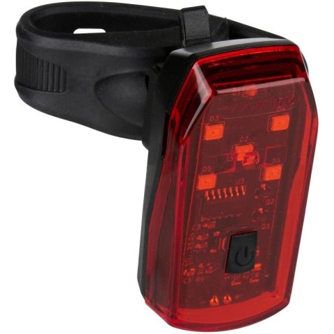LAMPKA ROWEROWA NA TYŁ 5 LED FUNKCJA STOP CERTYFIKAT DUNLOP Dunlop