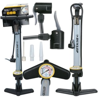 POMPKA WARSZTATOWO ROWEROWA DUNLOP 230Psi (16Bar) Z MANOMETREM SZARA Dunlop