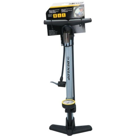 POMPKA WARSZTATOWO ROWEROWA DUNLOP 230Psi (16Bar) Z MANOMETREM SZARA Dunlop