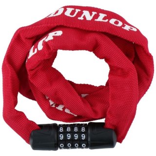 ZAPIĘCIE ROWEROWE DUNLOP ŁAŃCUCH NA SZYFR DŁ.120CM - CZERWONY Dunlop