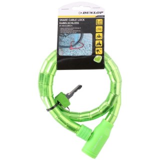 ZAPIĘCIE ROWEROWE SPIRALNE NA KLUCZ WĄŻ 18MMx80CM DUNLOP ZIELONE Dunlop