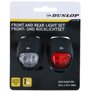 ZESTAW SILIKONOWYCH LAMP ROWEROWYCH LED PRZÓD I TYŁ BLACK DUNLOP Dunlop